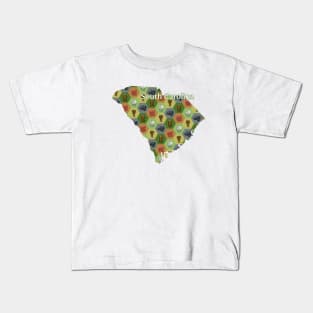 South Carolina State Map Board Games Kids T-Shirt